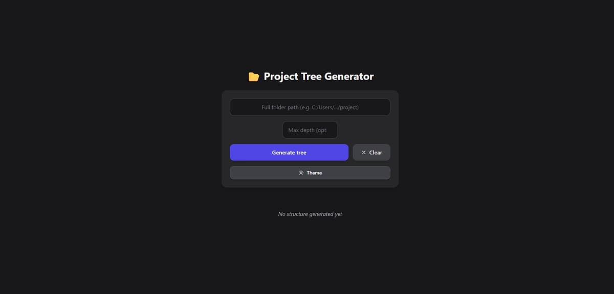 Project Tree Generator